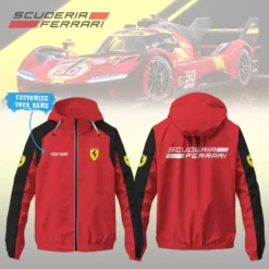 Premium  Customized Men's Windbreaker Jacket FERRARI-C695-0075562