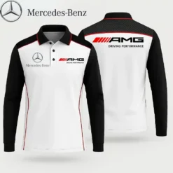 Premium  Men's Long Sleeve Polo MERCEDES-YVWYB-9682601