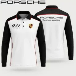 Premium  Men's Long Sleeve Polo PORSCHE-YVWYB-PSR91401855