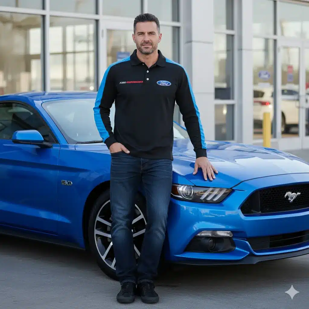 Premium Men's Long Sleeve Polo FORD-HGWY-14151531 - Image 3