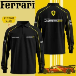 Premium  Customized Long Sleeve Polo FERRARI-YVWYB-FRR0105837