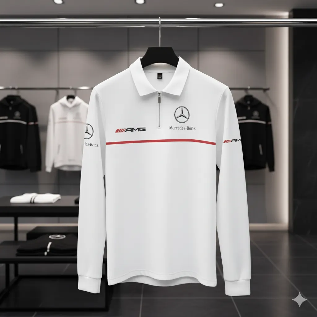 Premium Men's Long Sleeve Polo MERCEDES-HGWY-014381902 - Image 3