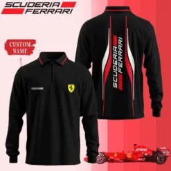 Premium  Customized Long Sleeve Polo FERRARI-YVWYB-FRR0105841