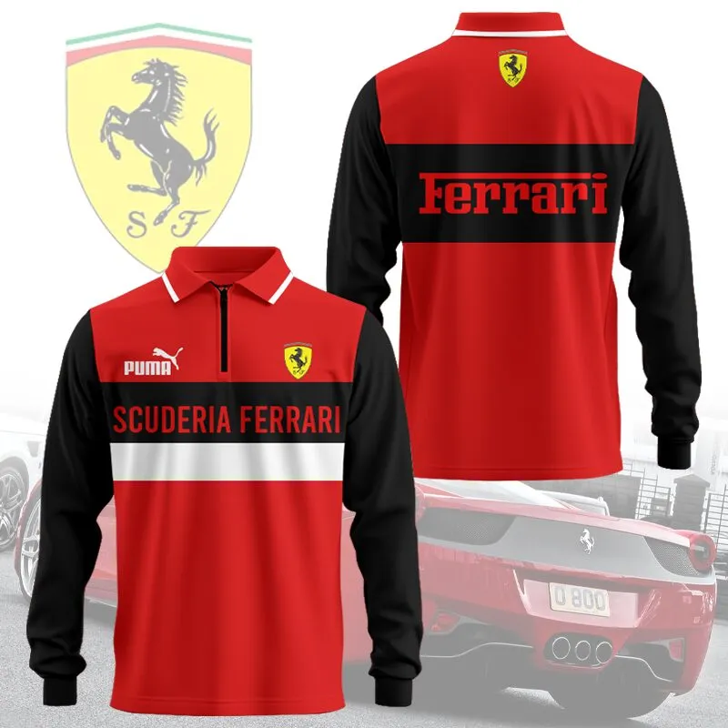 Premium Long Sleeve Polo FERRARI-YVWYB-FRR0105851