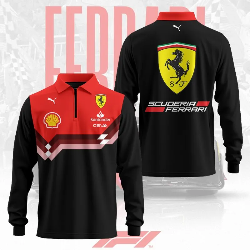 Premium Long Sleeve Polo FERRARI-YVWYB-FRR0105849