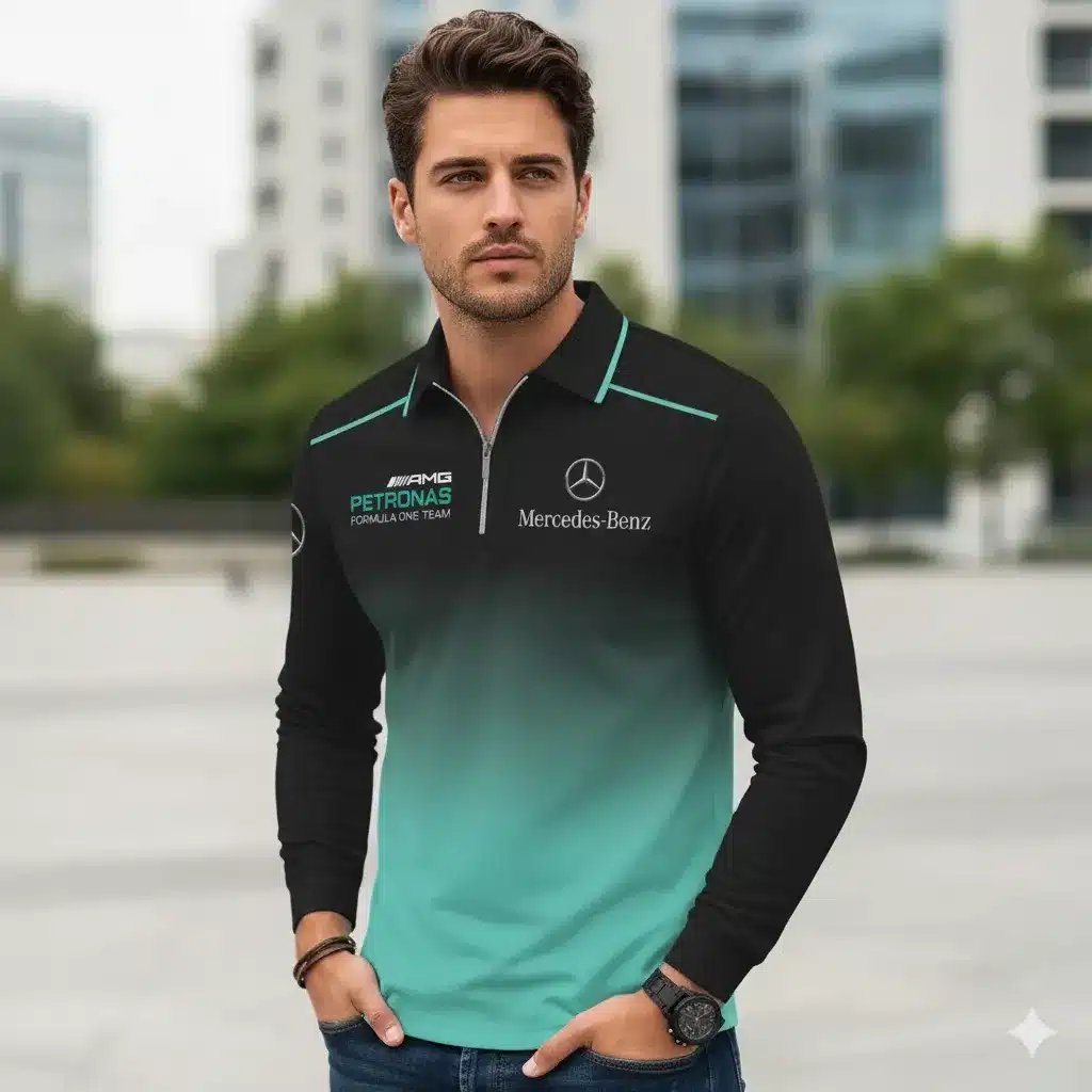Premium Men's Long Sleeve Polo MERCEDES-YVWYB-015018584 - Image 5