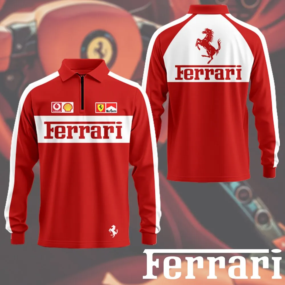 Premium Long Sleeve Polo FERRARI-YVWYB-FRR0105853