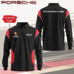 Premium  Customized Long Sleeve Polo PORSCHE-YVWYB-PSR91850005