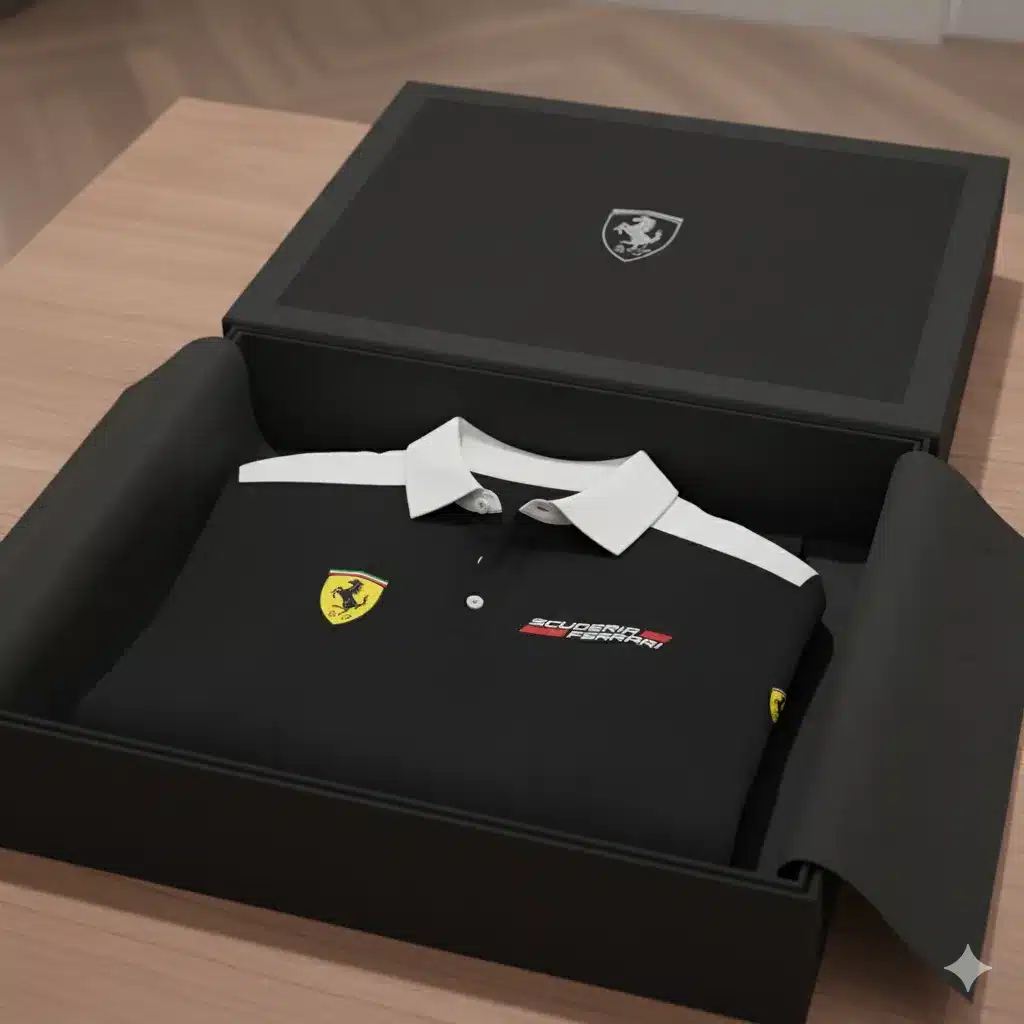 Premium Men's Long Sleeve Polo FERRARI-YVWYB-FRR11102002 - Image 3