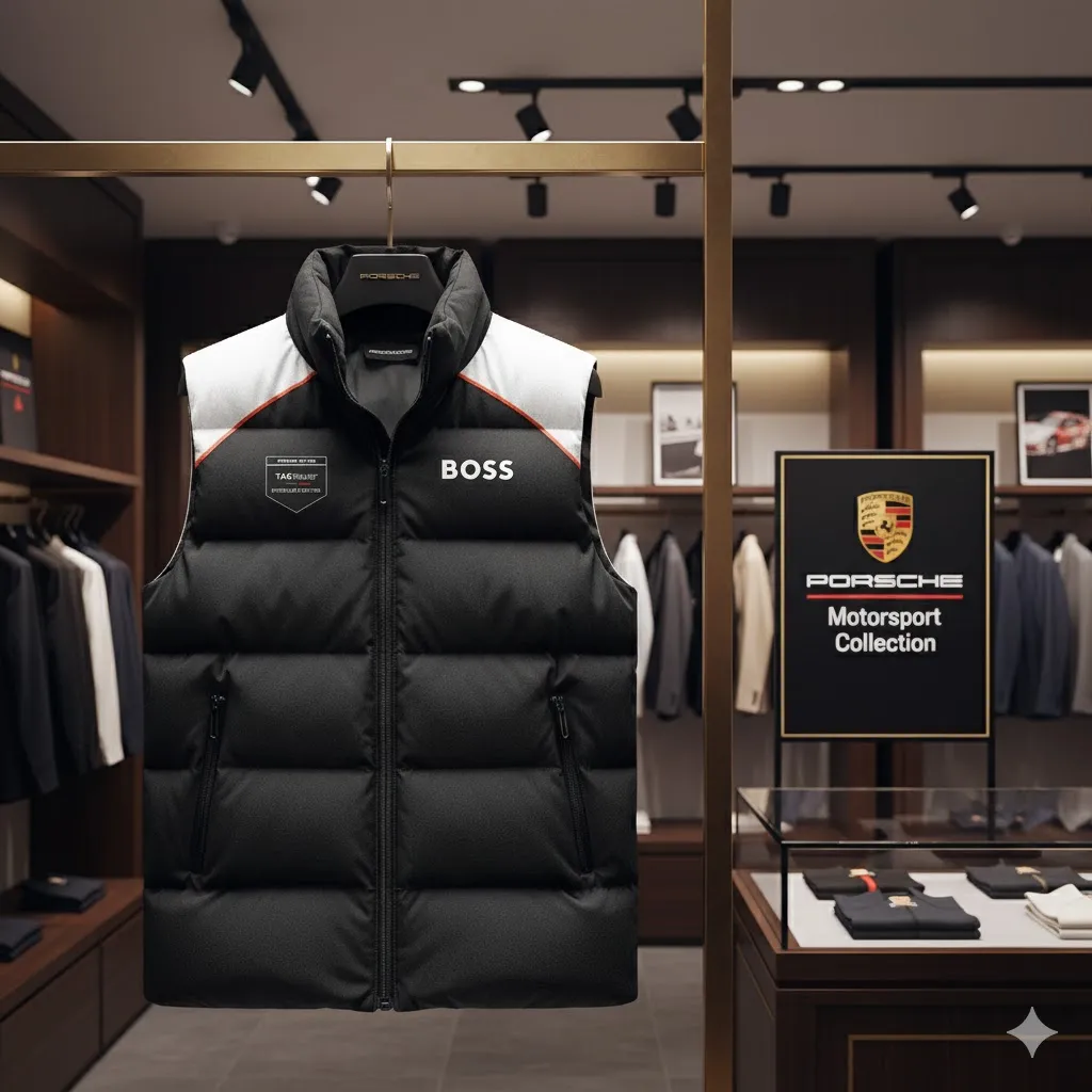 Premium PORSCHE Sleeveless Down Jacket ETX-C290-PSRC0159917 - Image 2
