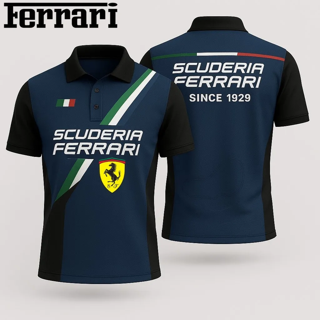 Premium Men's Polo Shirt FERRARI-PO-NAR01471908