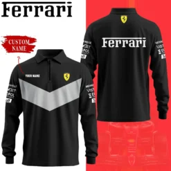 Premium  Customized Long Sleeve Polo FERRARI-YVWYB-FRR0105847