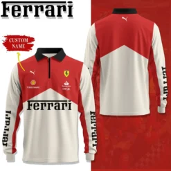 Premium  Customized Long Sleeve Polo FERRARI-YVWYB-FRR0105825
