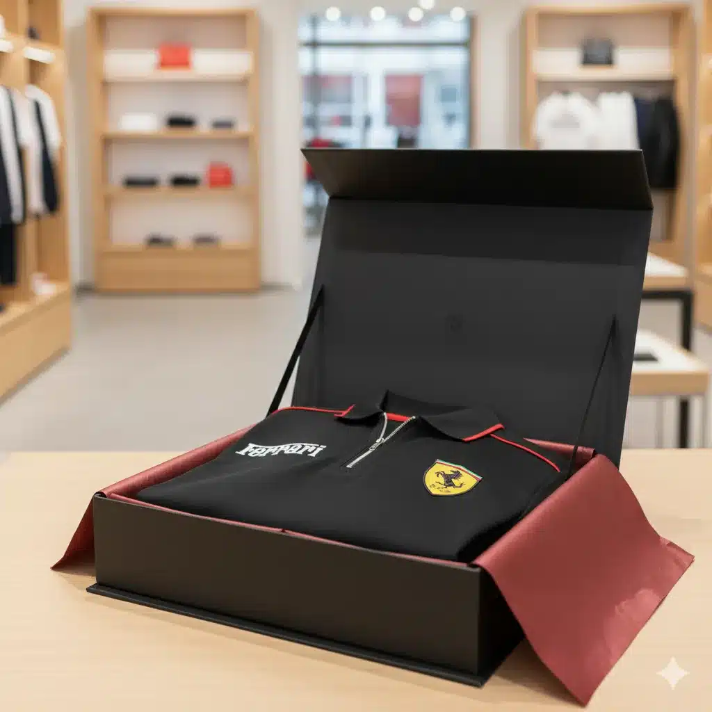 Premium Men's Long Sleeve Polo FERRARI-YVWYB-FRR1551103 - Image 4