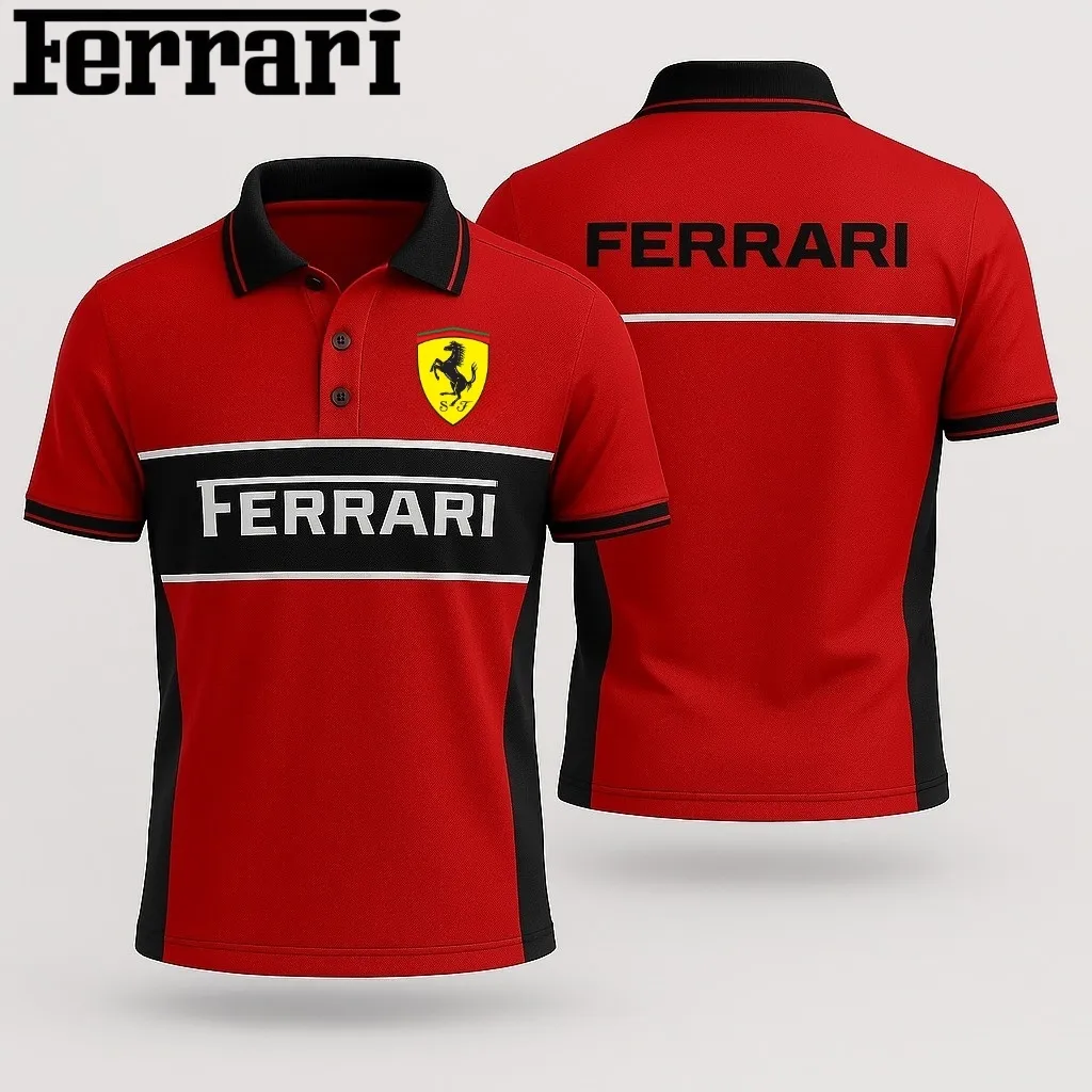 Premium Men's Polo Shirt FERRARI-PO-NAR01471906