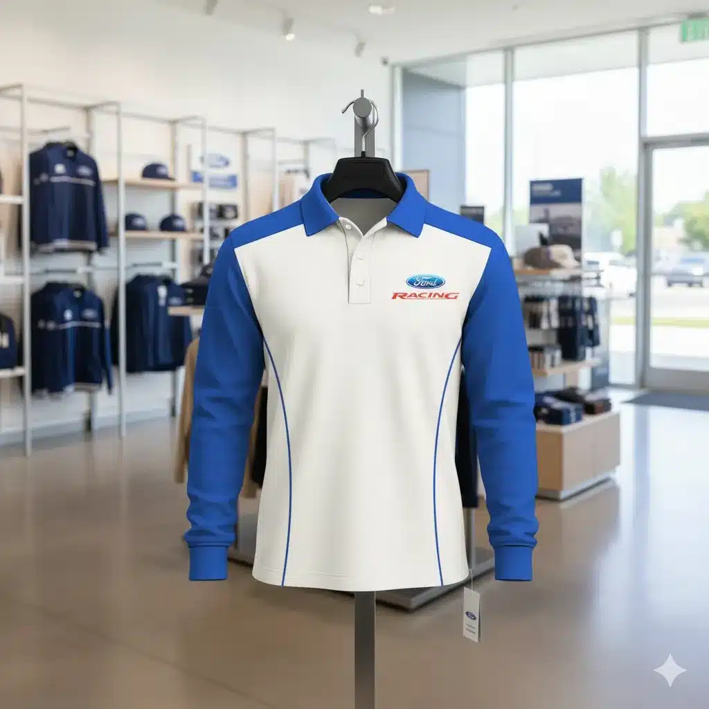 Premium Men's Long Sleeve Polo FORD-HGWY-14151501 - Image 2