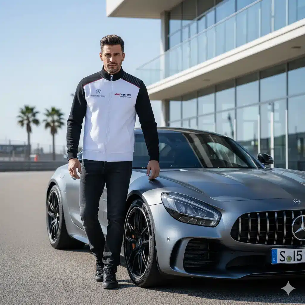 Premium MERCEDES Stand Collar Jacket ETX-GJK-LMT9104815 - Image 4