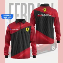 Premium  Customized Long Sleeve Polo FERRARI-YVWYB-FRR0105831