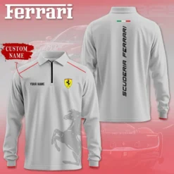 Premium  Customized Long Sleeve Polo FERRARI-YVWYB-FRR0105833