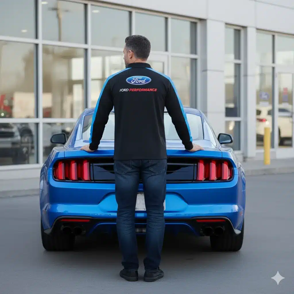 Premium Men's Long Sleeve Polo FORD-HGWY-14151531 - Image 4