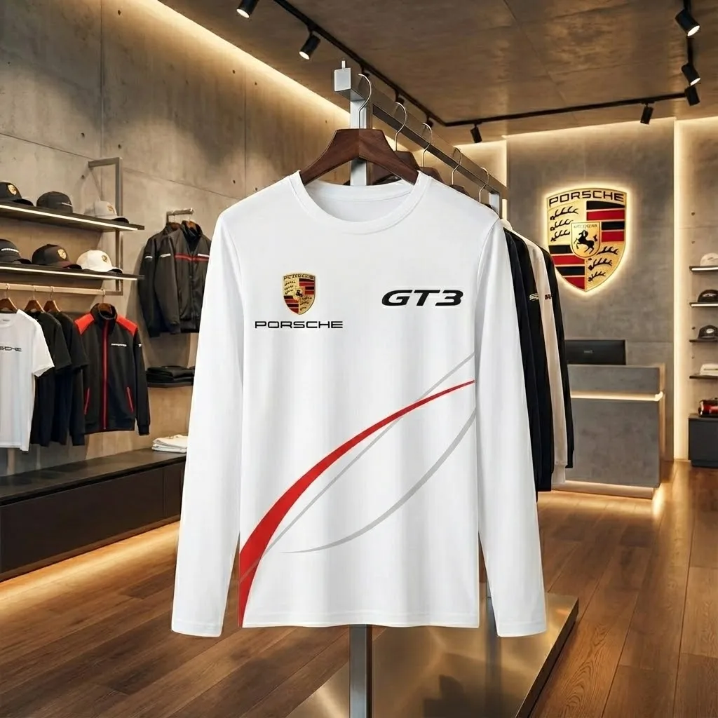 Premium PORSCHE Long Sleeve T-shirt ETX-CX-PRSC01589125 - Image 3