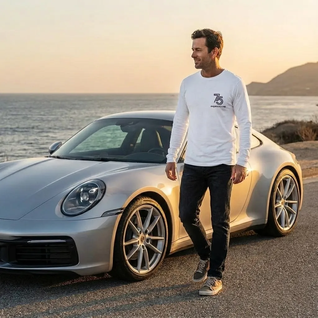 Premium PORSCHE Long Sleeve T-shirt ETX-CX-PRSC01589129 - Image 4