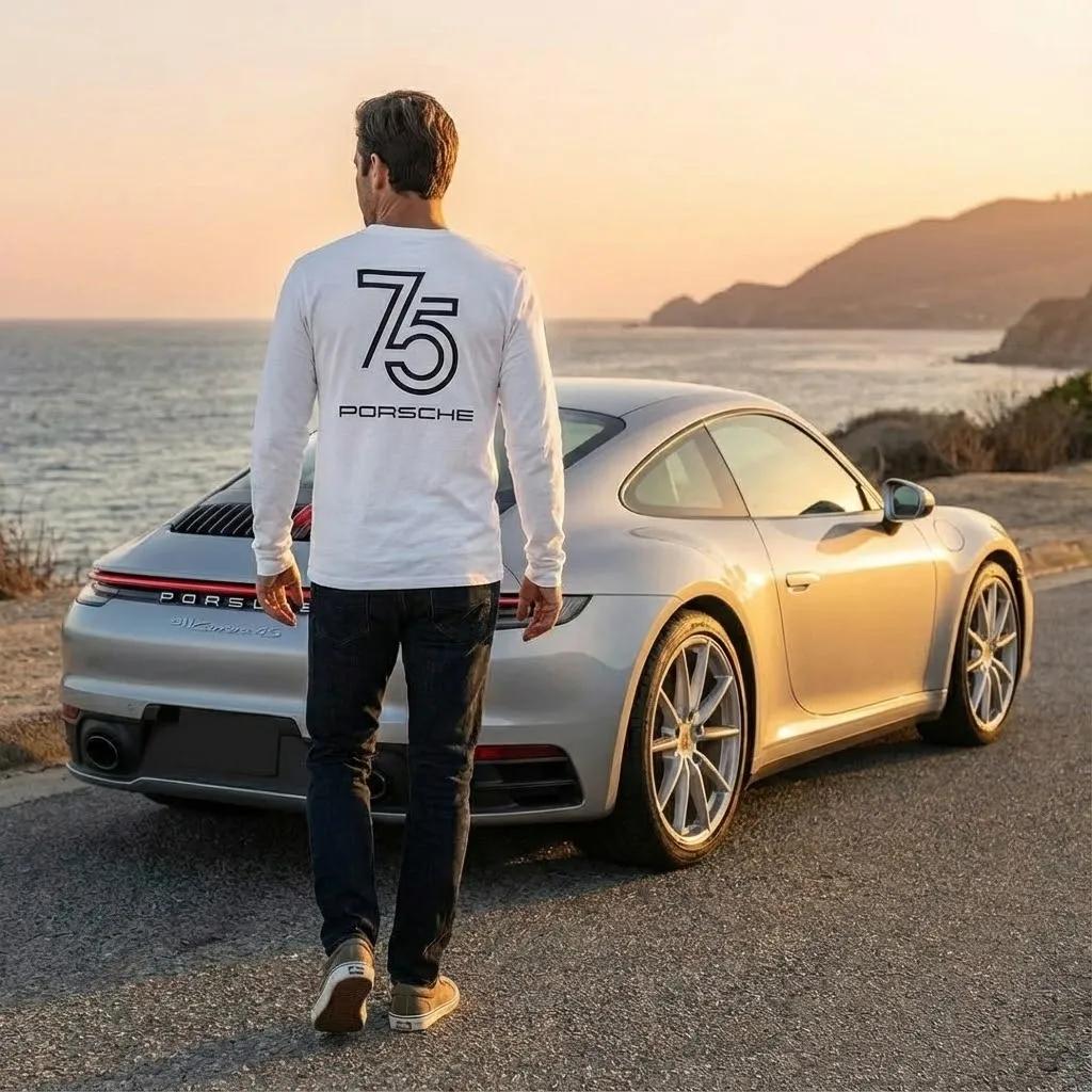 Premium PORSCHE Long Sleeve T-shirt ETX-CX-PRSC01589129 - Image 3