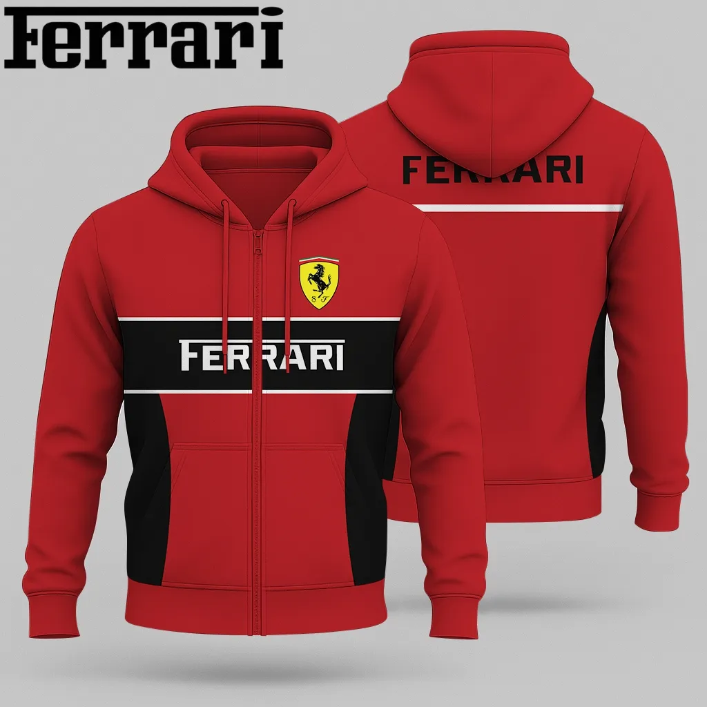 Premium FERRARI Zip Hoodie ETX-ZIP-FRA19414864