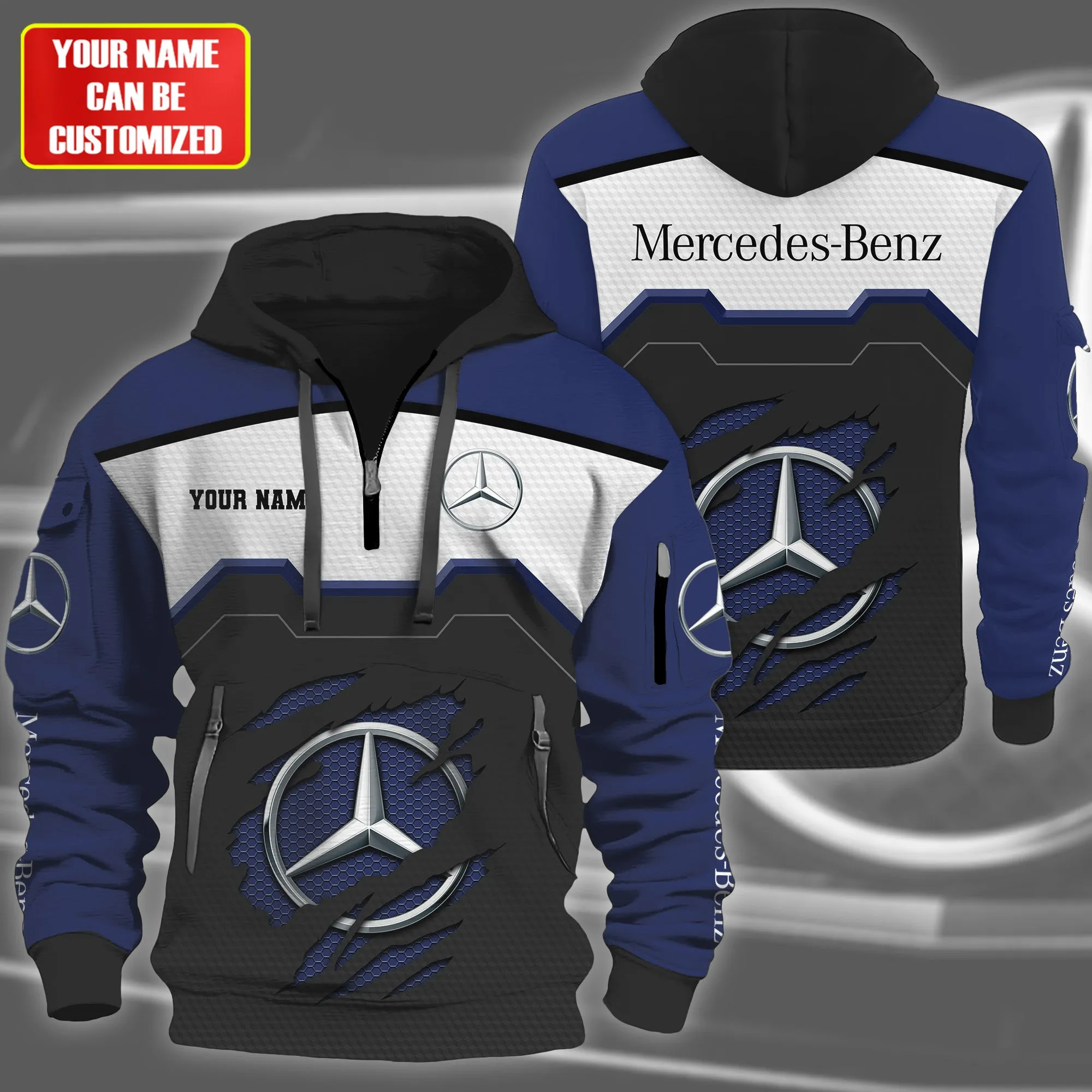 Premium Customized MERCEDES Zip Hoodie ETX-C1634-NEW178451
