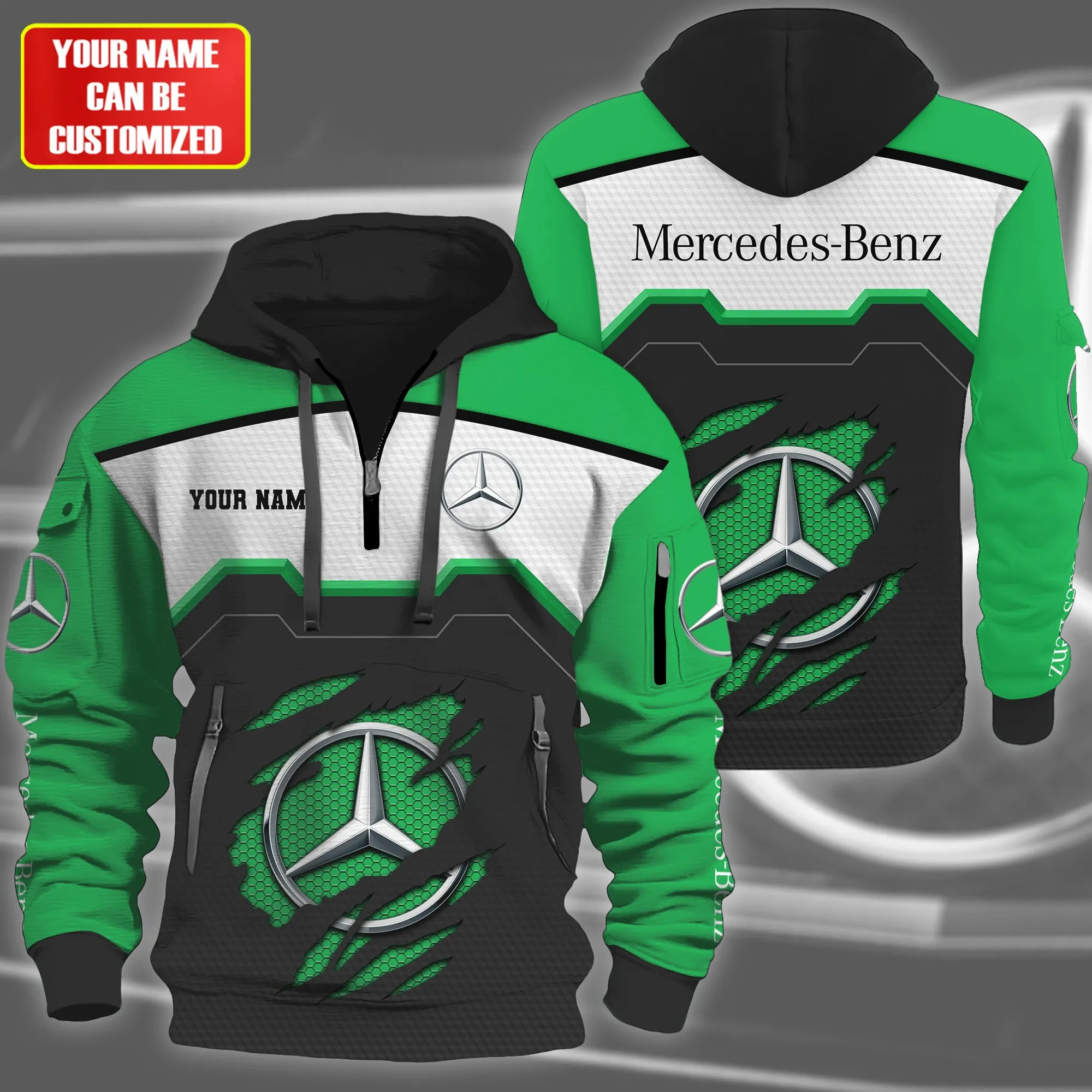 Premium Customized MERCEDES Zip Hoodie ETX-C1634-NEW178453