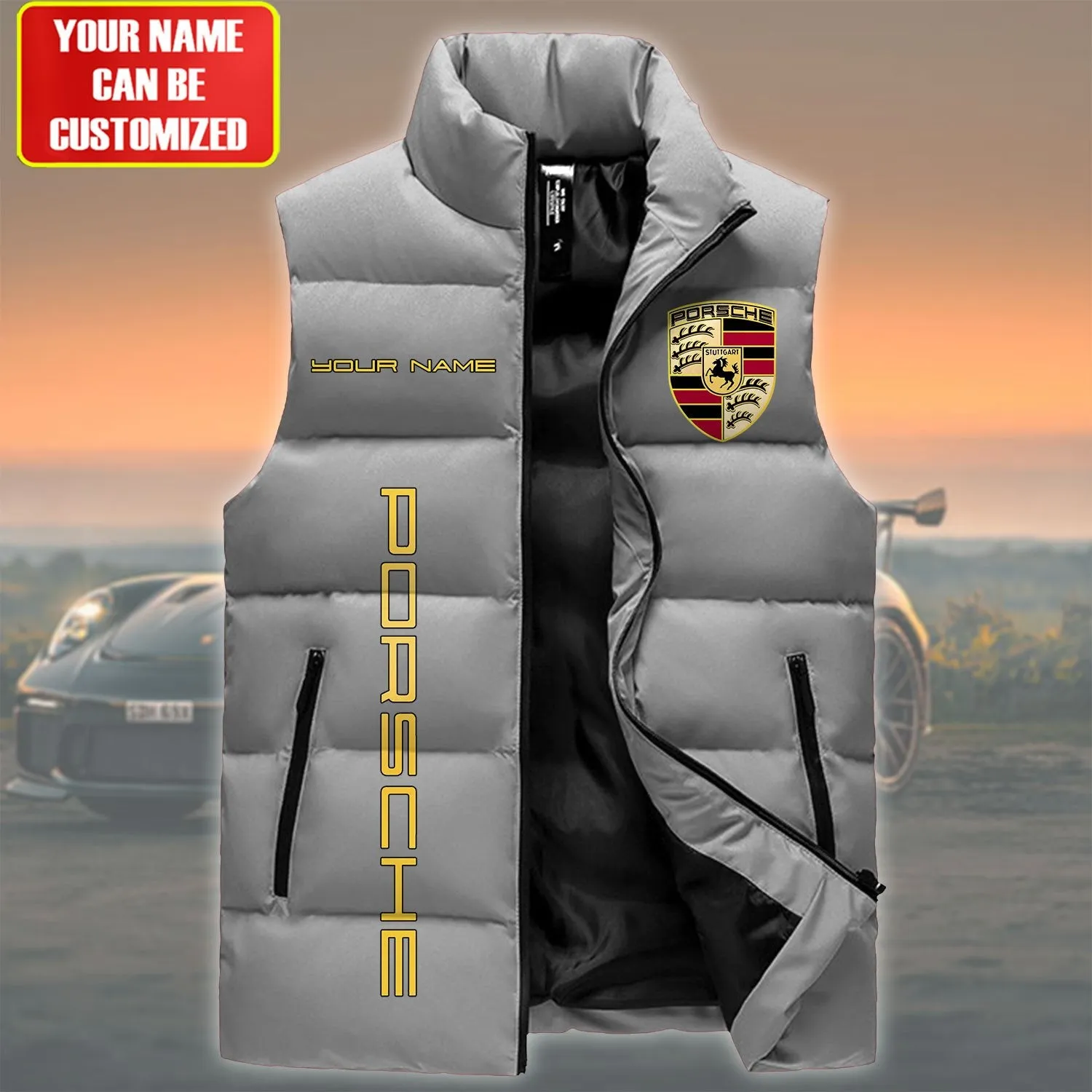 Premium Customized PORSCHE Sleeveless Down Jacket ETX-C290-NEW1991050 - Image 3