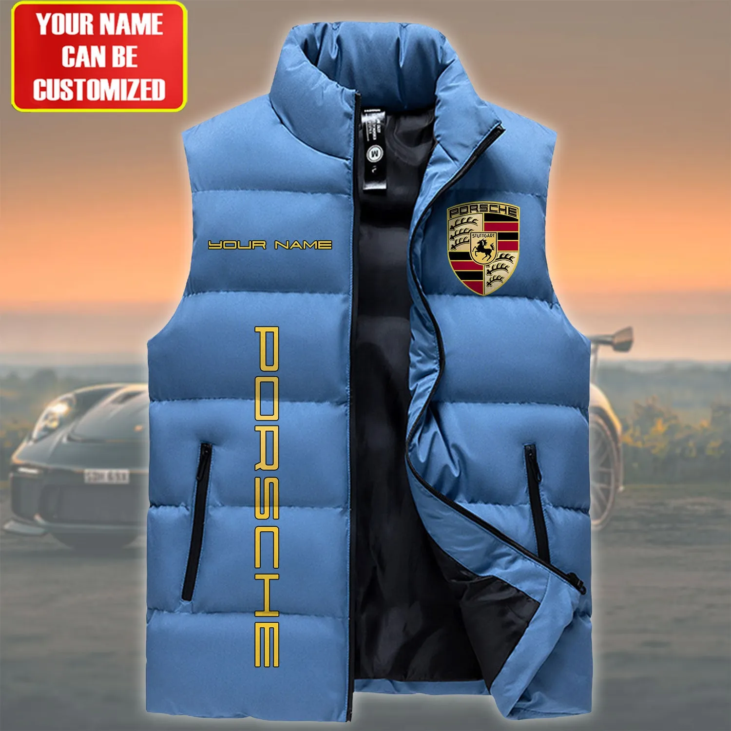 Premium Customized PORSCHE Sleeveless Down Jacket ETX-C290-NEW1991050 - Image 4