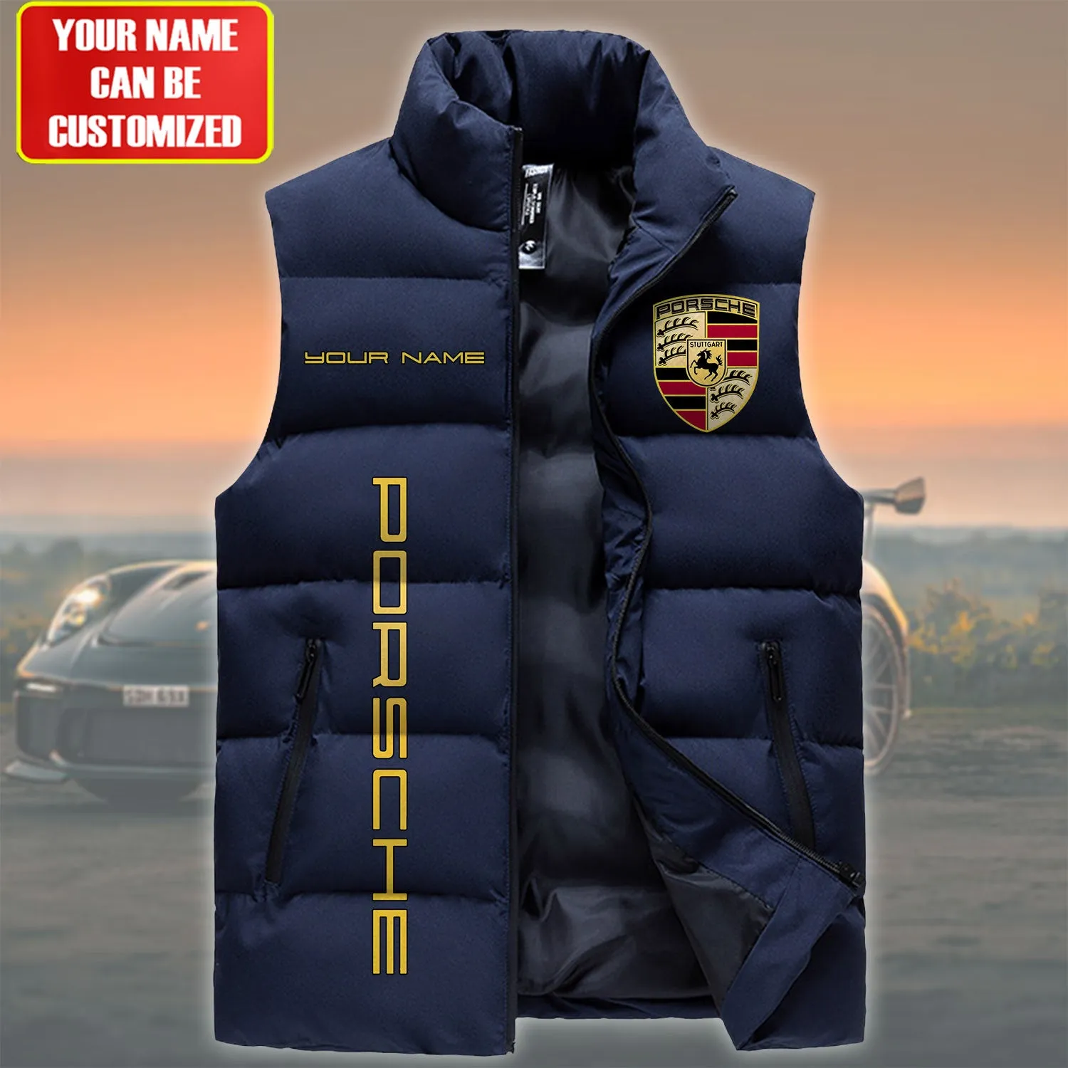 Premium Customized PORSCHE Sleeveless Down Jacket ETX-C290-NEW1991050 - Image 5