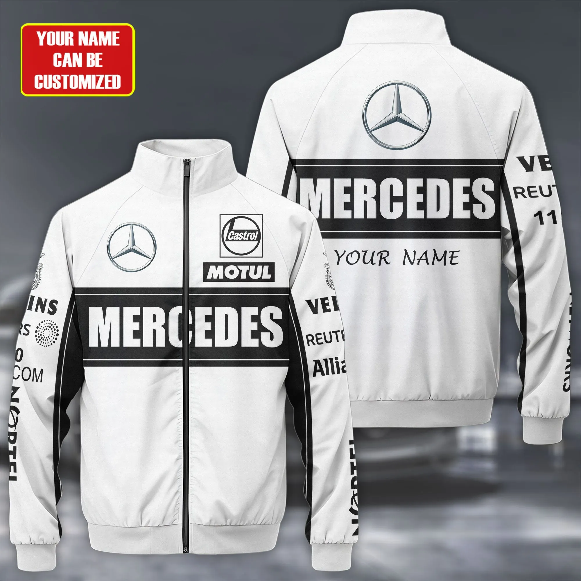 Premium Customized MERCEDES Stand Collar Jacket ETX-GJK-NEW1103125