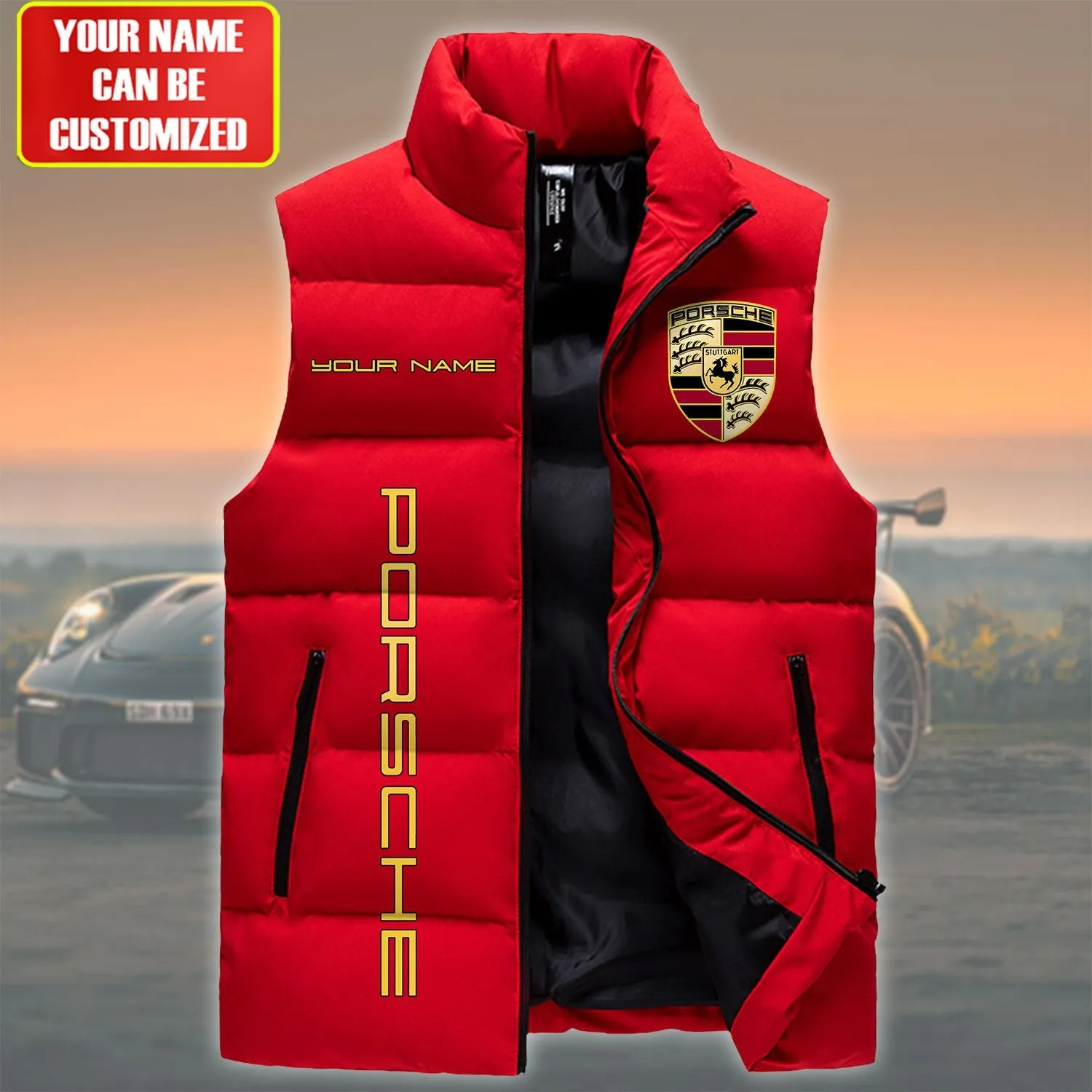 Premium Customized PORSCHE Sleeveless Down Jacket ETX-C290-NEW1991050 - Image 6