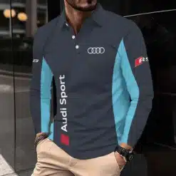 Premium AUDI Men's Long Sleeve Polo ETX-YVWYB-AUD0041873