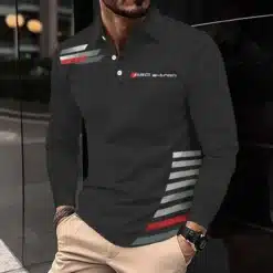 Premium AUDI Men's Long Sleeve Polo ETX-YVWYB-AUD0041889