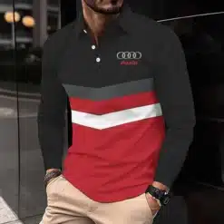 Premium AUDI Men's Long Sleeve Polo ETX-YVWYB-AUD0041891
