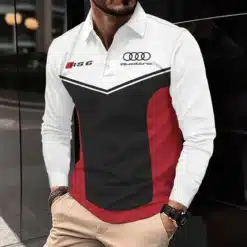 Premium AUDI Men's Long Sleeve Polo ETX-YVWYB-AUD0041893