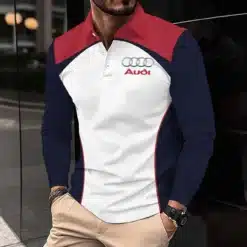 Premium AUDI Men's Long Sleeve Polo ETX-YVWYB-AUD0041895