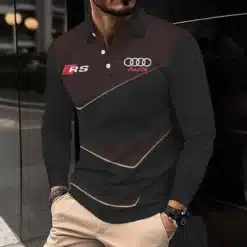 Premium AUDI Men's Long Sleeve Polo ETX-YVWYB-AUD0041899