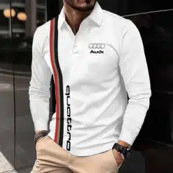 Premium AUDI Men's Long Sleeve Polo ETX-YVWYB-AUD0041903