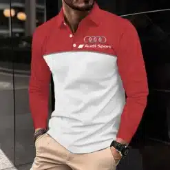 Premium AUDI Men's Long Sleeve Polo ETX-YVWYB-AUD0041905