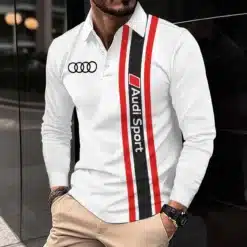Premium AUDI Men's Long Sleeve Polo ETX-YVWYB-AUD0041909