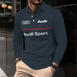 Premium AUDI Men's Long Sleeve Polo ETX-YVWYB-AUD0041855