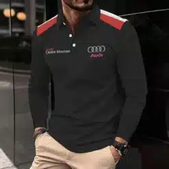 Premium AUDI Men's Long Sleeve Polo ETX-YVWYB-AUD0041857