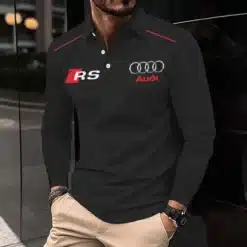 Premium AUDI Men's Long Sleeve Polo ETX-YVWYB-AUD0041861