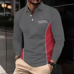 Premium AUDI Men's Long Sleeve Polo ETX-YVWYB-AUD0041865